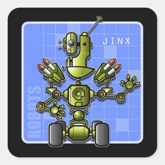Jinx the Robot スクエアシール (正面)