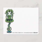 Jinxyの道化師の妖精の棒のこっけい者の妖精の郵便はがき ポストカード (裏面)