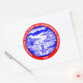 JIRPカラーロゴスタンプ – 3"ラウンド ラウンドシール (封筒)