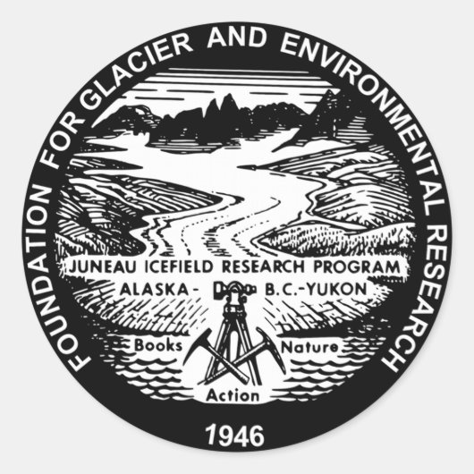 JIRPブラックロゴスタンプ3" (各6つ) ラウンドシール (正面)