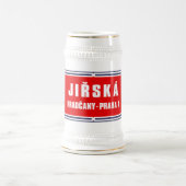 Jirská、プラハのチェコの道路標識 ビールジョッキ (中央)