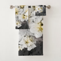 Jitakuのプラム花のBathタオルセット