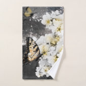 Jitakuのプラム花のBathタオルセット バスタオルセット (ハンドタオル)