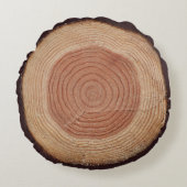 Jitakuの年輪は綿の円形の枕を等級別にします ラウンドクッション (正面)