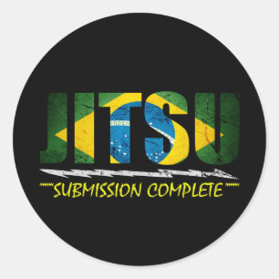 Jitsu - BJJ Submission Completeステッカー ラウンドシール