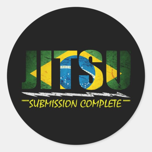 Jitsu - BJJ Submission Completeステッカー ラウンドシール (正面)