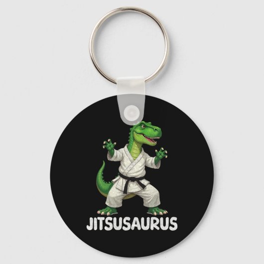 Jitsusaurus Dinosaur Karate Martial Arts Fun Enthu キーホルダー (正面)