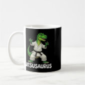Jitsusaurus Dinosaur Karate Martial Arts Fun Enthu コーヒーマグカップ (左)