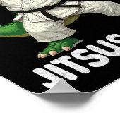 Jitsusaurus Dinosaur Karate Martial Arts Fun Enthu ポスター (角)