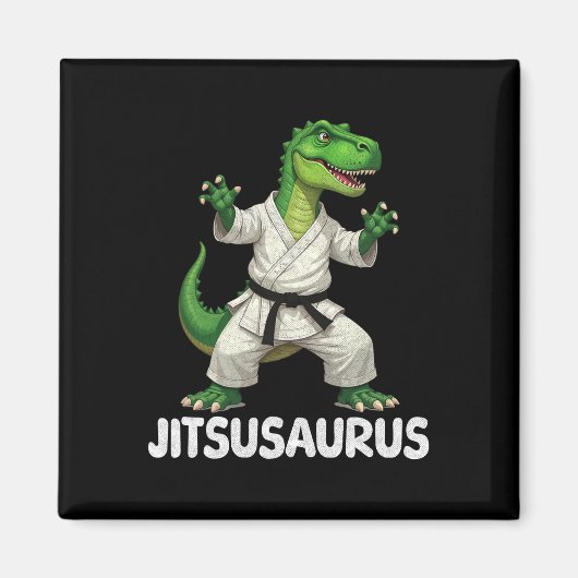 Jitsusaurus Dinosaur Karate Martial Arts Fun Enthu マグネット (正面)