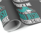 Jiu最初Jitsuのレッスンは自由にブラジルBJJです ラッピングペーパー (ロールコーナー)