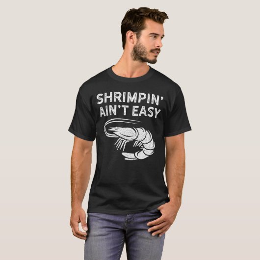 Jiu JitsuのためのBJJ Shrimpin Aintの容易で軽いワイシャツ Tシャツ (正面フル)