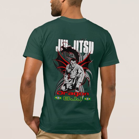 Jiu-JitsuのドラゴンS Tシャツ (裏面)