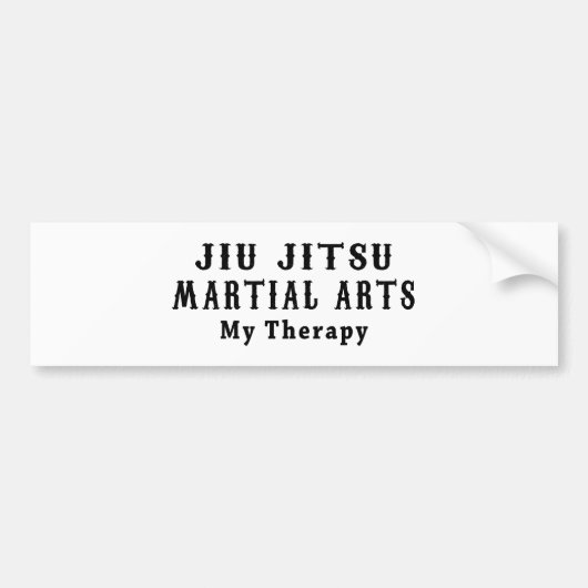 Jiu Jitsuの武道私のセラピー バンパーステッカー (正面)