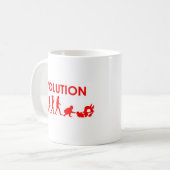 Jiu Jitsuの進化 コーヒーマグカップ (正面左)