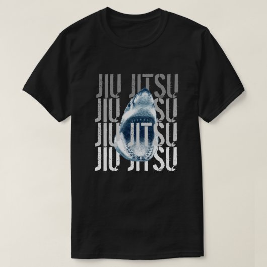 Jiu Jitsuの鮫GIのワイシャツ無し Tシャツ (デザイン正面)