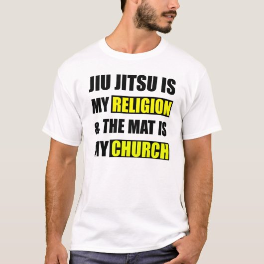 Jiu Jitsuは私の宗教です及びマットは私の教会Tです Tシャツ (正面)