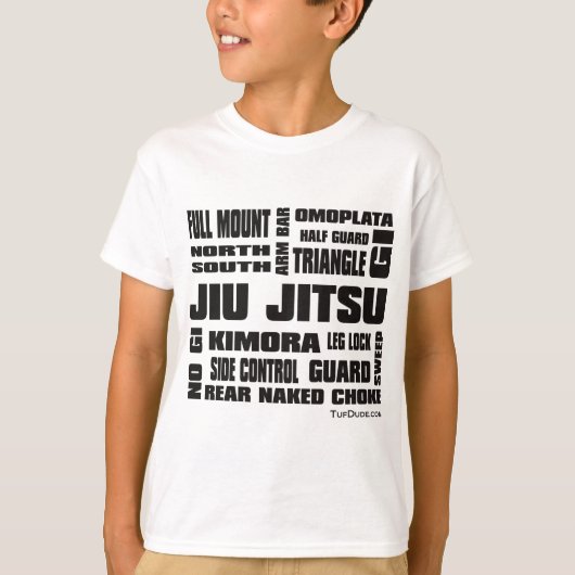 Jiu Jitsu -専門用語 Tシャツ (正面)