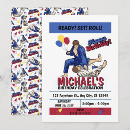 Jiu Jitsu Birthday Party Invitation 招待状