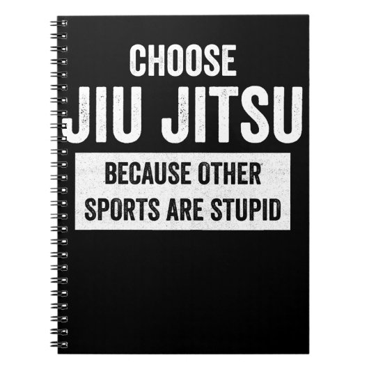 Jiu Jitsu BJJはJiu Jitsuをので白選びます ノートブック (正面)
