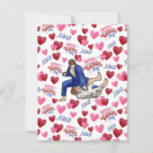 Jiu Jitsu BJJ Valentine’s Day Card in White ノートカード (正面)