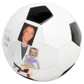 Jiu Jitsu Dad Custom Photos and Handwritten Text サッカーボール (3/4)