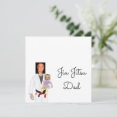 Jiu Jitsu Dad Custom Photos and Handwritten Text サンキューカード (スタンド正面)