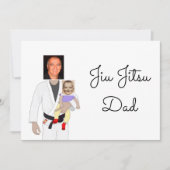 Jiu Jitsu Dad Custom Photos and Handwritten Text 招待状 (正面)