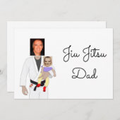 Jiu Jitsu Dad Custom Photos and Handwritten Text 招待状 (正面/裏面)