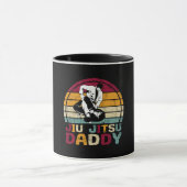 Jiu Jitsu Daddy Dad Martial Arts Retro マグカップ (中央)