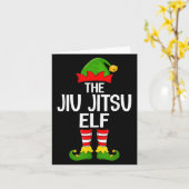 Jiu Jitsu Elf Xmas Matching Family Elf Squad Chris カード (黄色い花)
