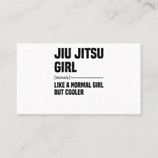 Jiu Jitsu Girl Brazilian Martial Arts Training 名刺 (正面)