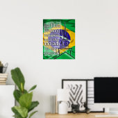 Jiu Jitsu is my religion Brazilian flag poster ポスター (ホームオフィス)