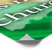 Jiu Jitsu is my religion Brazilian flag poster ポスター (角)