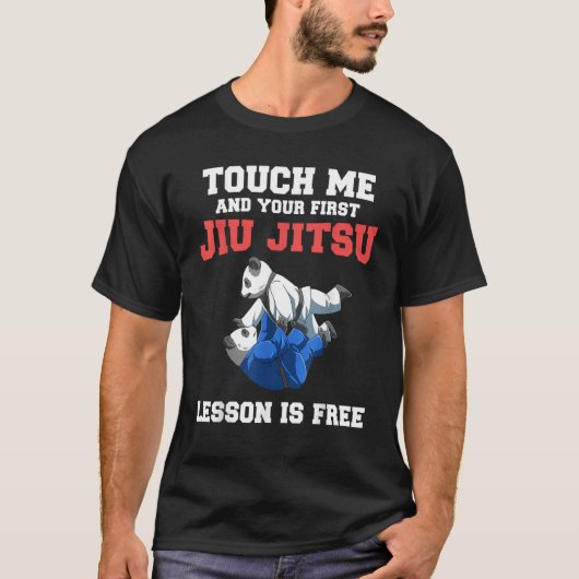 Jiu Jitsu Lesson  BJJ Grappling Pandas Tシャツ (正面)