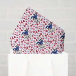 Jiu Jitsu Love Valentine's Tissue Paper in White 薄葉紙