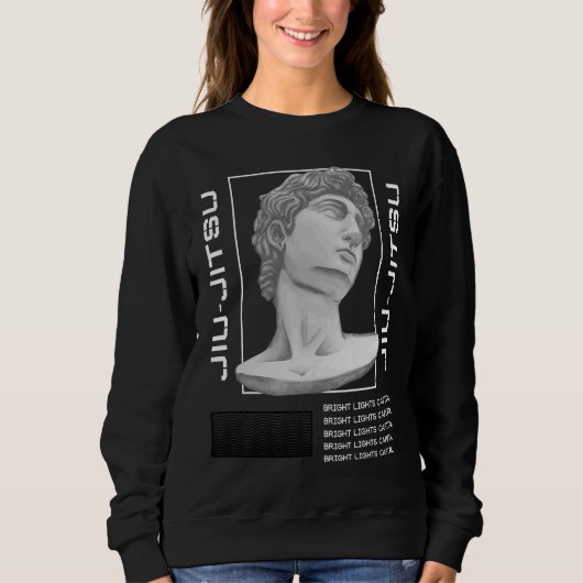 Jiu Jitsu Statue Head MMA Wrestling BJJ Boxing スウェットシャツ (正面)