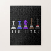 jiu jitsu training   chess, gift  bjj with text. ジグソーパズル (縦)