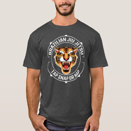 Jiujitsu Tigerブラジル柔術BJJと Tシャツ (正面)