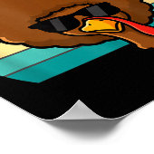 Jive Turkey Afro Retro 70s Thanksgiving Turkey Day ポスター (角)