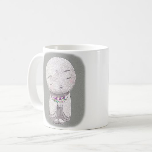 Jizoのマグの日本ので小さい仏のスピリチュアルのマグ コーヒーマグカップ (正面左)