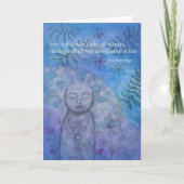 Jizo Art with quiet Love Help Support Friendship  カード (正面)
