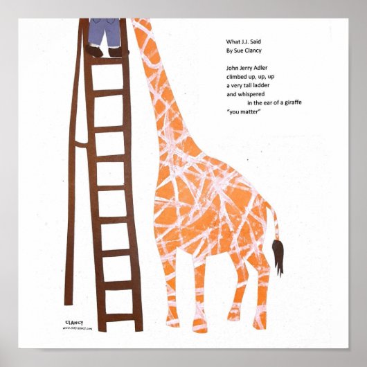 JJの言葉 – 詩図解入りの、写真付きの ポスター (正面)