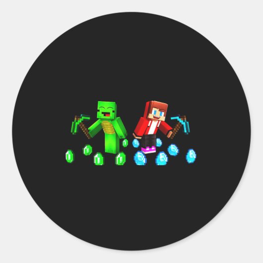 Jj And Mikey Happy Birthday  ラウンドシール (正面)