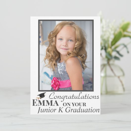 JK卒業写真カードおめでとうございます 招待状 (スタンド正面)