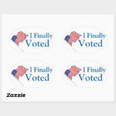 JK16 APPAREL - I Finally Voked （有権者ステッカー） 楕円形シール (シート)