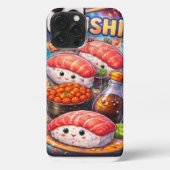 JK Sushi – Funda iPhone Diseño Sushi Kawaii Neon iPhoneケース (裏面)