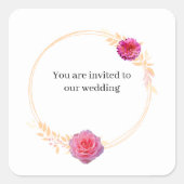 JKG Miel Dore Wedding Invitation スクエアシール (正面)
