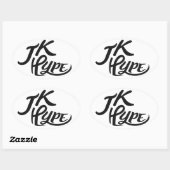 JKHypeスタンプ黒 楕円形シール (シート)