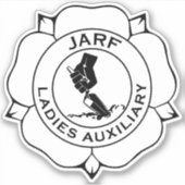 JLAロゴビニールシールBW 4" シール (正面)